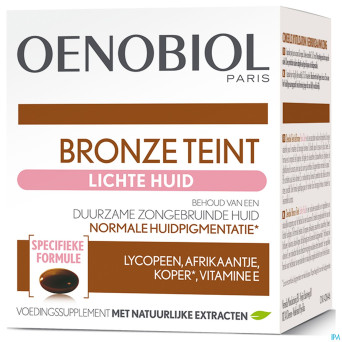 Oenobiol teint bronze peau claire    caps 30