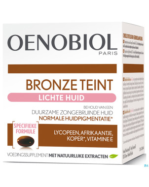 Oenobiol teint bronze peau claire    caps 30
