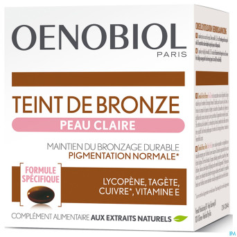 Oenobiol teint bronze peau claire    caps 30