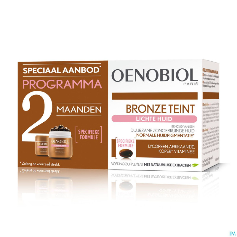 Oenobiol teint bronze peau claire    caps 2x30