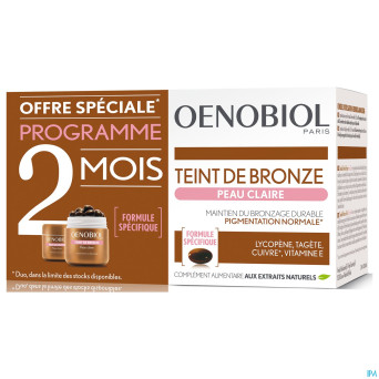 Oenobiol teint bronze peau claire    caps 2x30