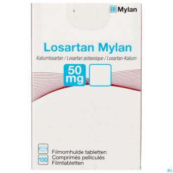Losartan mylan  50mg comp pell 100 x  50mg flacon