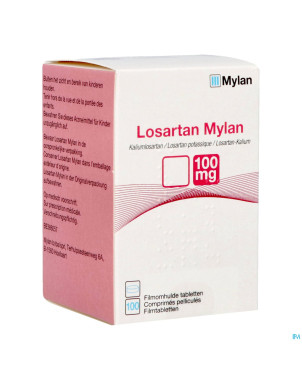 Losartan mylan 100mg comp pell 100 x 100mg flacon