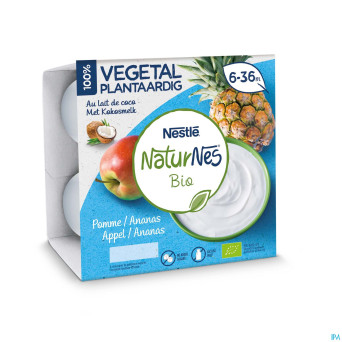 Naturnes vegetale ananas pomme    pot 4x90g