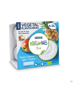Naturnes vegetale ananas pomme    pot 4x90g