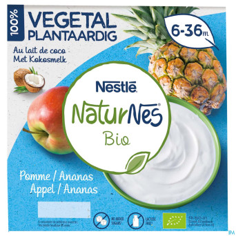 Naturnes vegetale ananas pomme    pot 4x90g