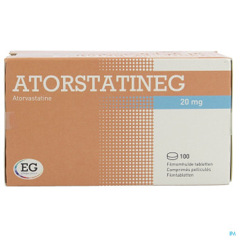 Atorstatineg 20mg comp pell 100