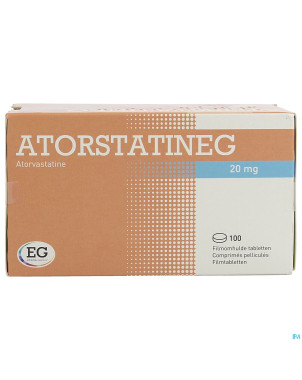 Atorstatineg 20mg comp pell 100