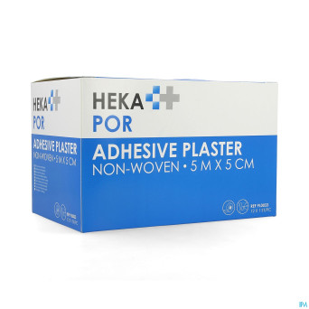 Hekapor bande adhesive non-tis. 5mx5cm roul 12