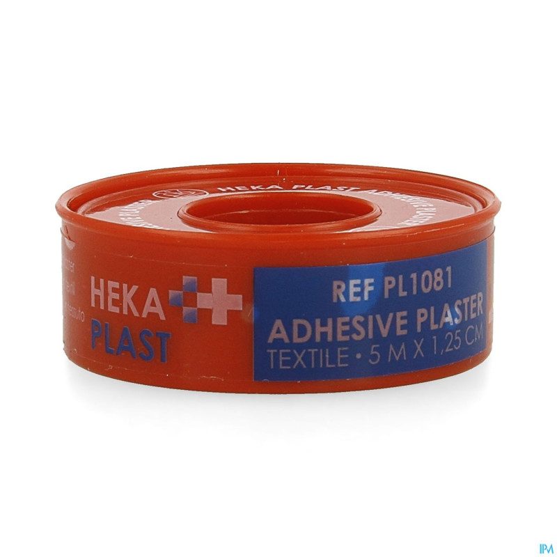 Hekaplast bande adhesive textile 5mx1,25cm rond 1