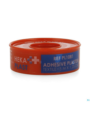 Hekaplast bande adhesive textile 5mx1,25cm rond 1