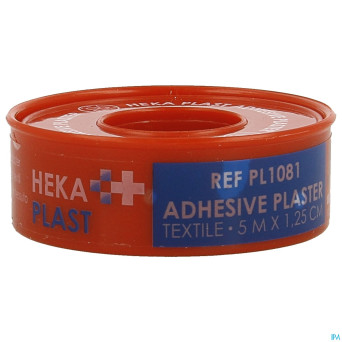 Hekaplast bande adhesive textile 5mx1,25cm rond 1
