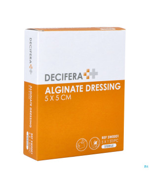 Decifera alginate dressing 5x 5cm 5
