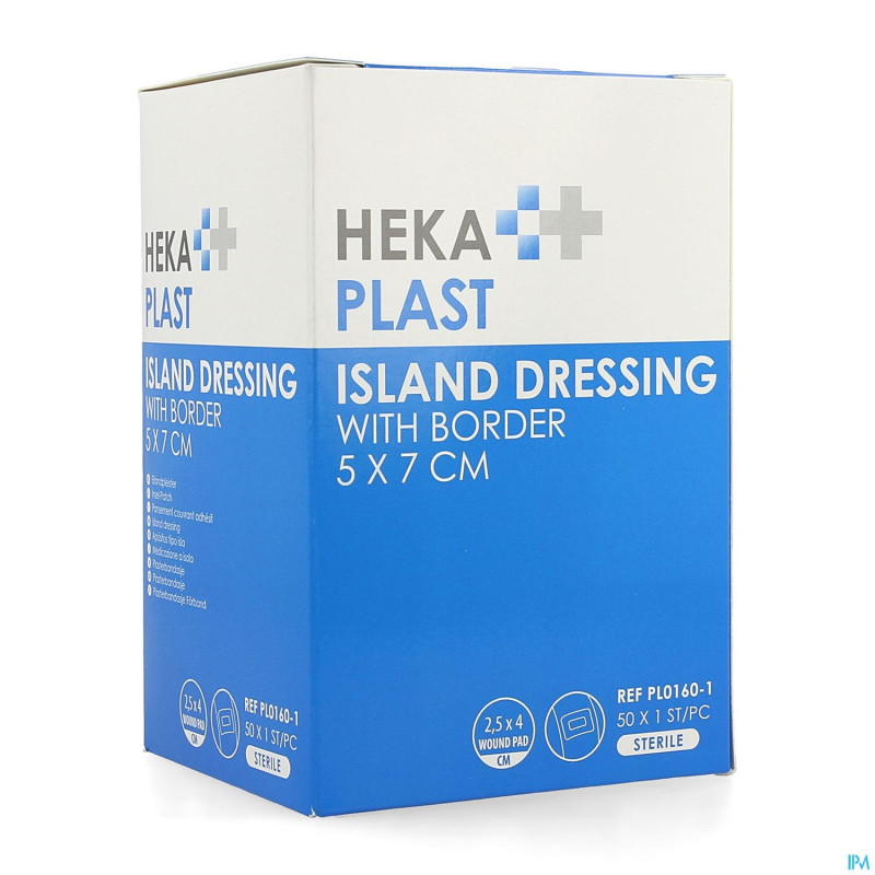 Hekaplast border pansement ile sterile 5x7cm 50
