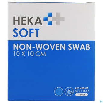 Hekasoft compresse non-tis. sterile 10x10cm 2x50