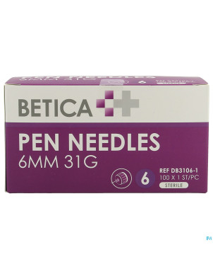 Betica aiguilles stylo inj 6mm 31g 100