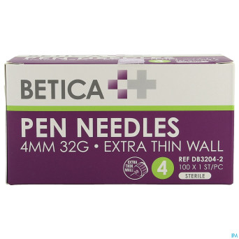 Betica aiguilles stylo inj 4mm 32g 100
