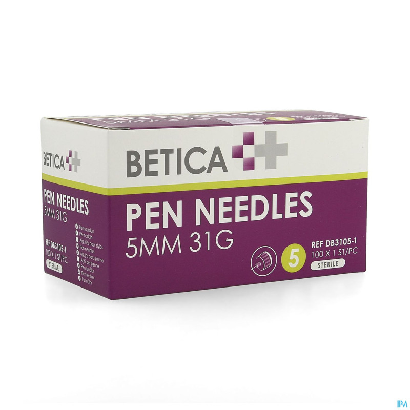 Betica aiguilles stylo inj 5mm 31g 100