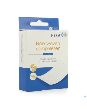 Heka zom compresse non-tis. sterile 5x5cm 8pl 10