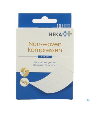 Heka zom compresse non-tis. sterile 5x5cm 8pl 10