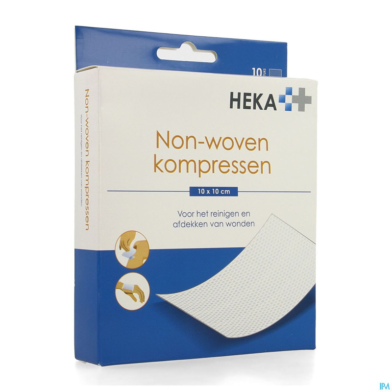 Heka zom compresse non-tis. sterile 10x10cm 4pl 10
