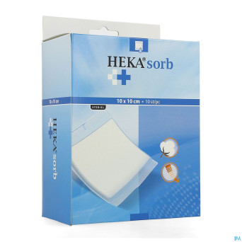 Hekasorb zom pansement absorbant sterile10x10cm 10