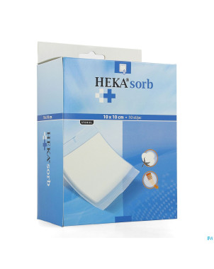 Hekasorb zom pansement absorbant sterile10x10cm 10