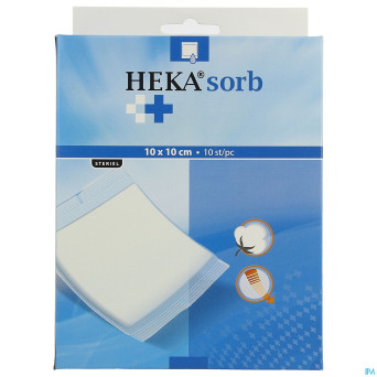 Hekasorb zom pansement absorbant sterile10x10cm 10