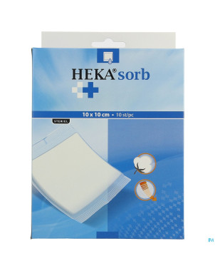 Hekasorb zom pansement absorbant sterile10x10cm 10