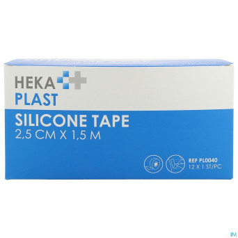 Heka plast rouleau adhesif silic. 1,5mx2,5cm 12