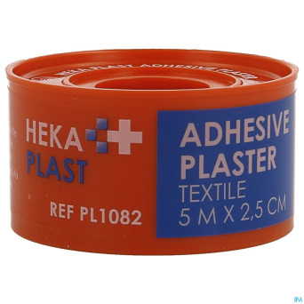 Hekaplast bande adhesive textile 5mx2,5cm rond 1