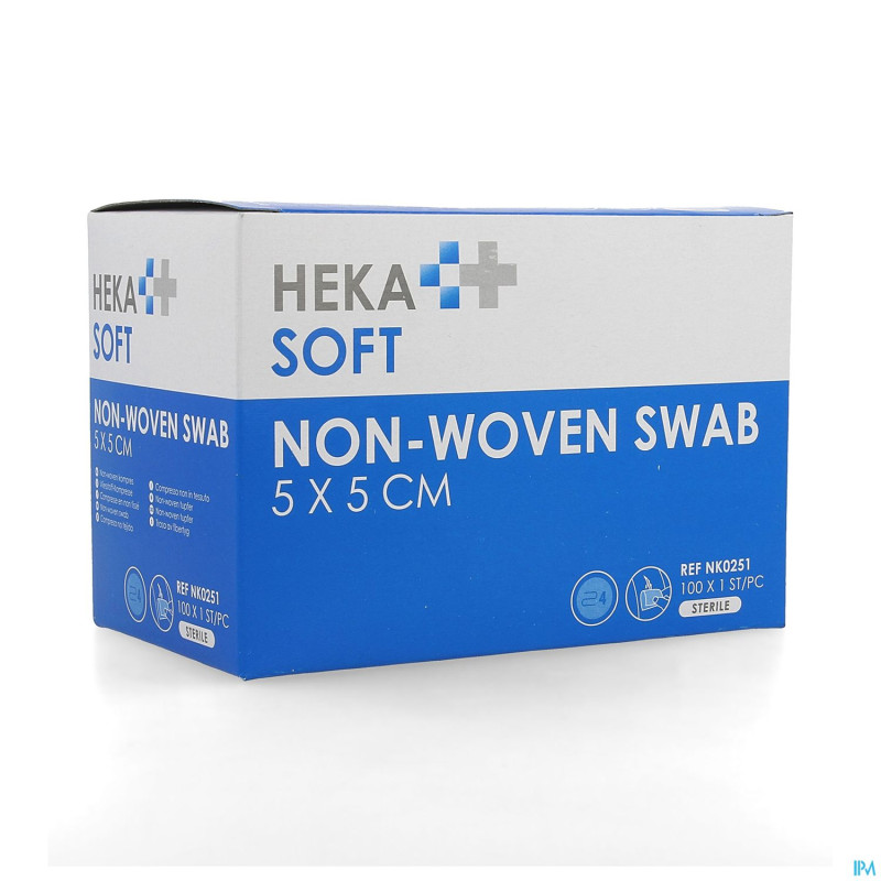 Hekasoft compresse non-tis. sterile 5x5cm 1x100