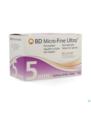 Bd microfine ultra aig. stylo0,25mmx5mm easyfl.100