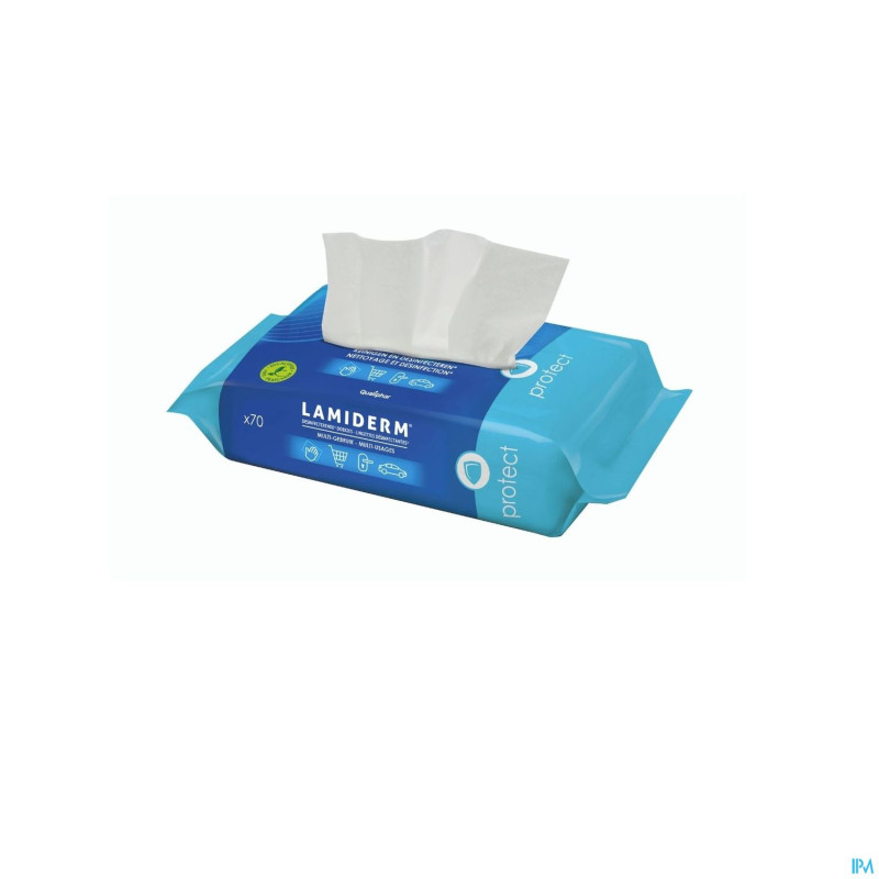 Lamiderm protect lingettes desinfect.  flowpack 70