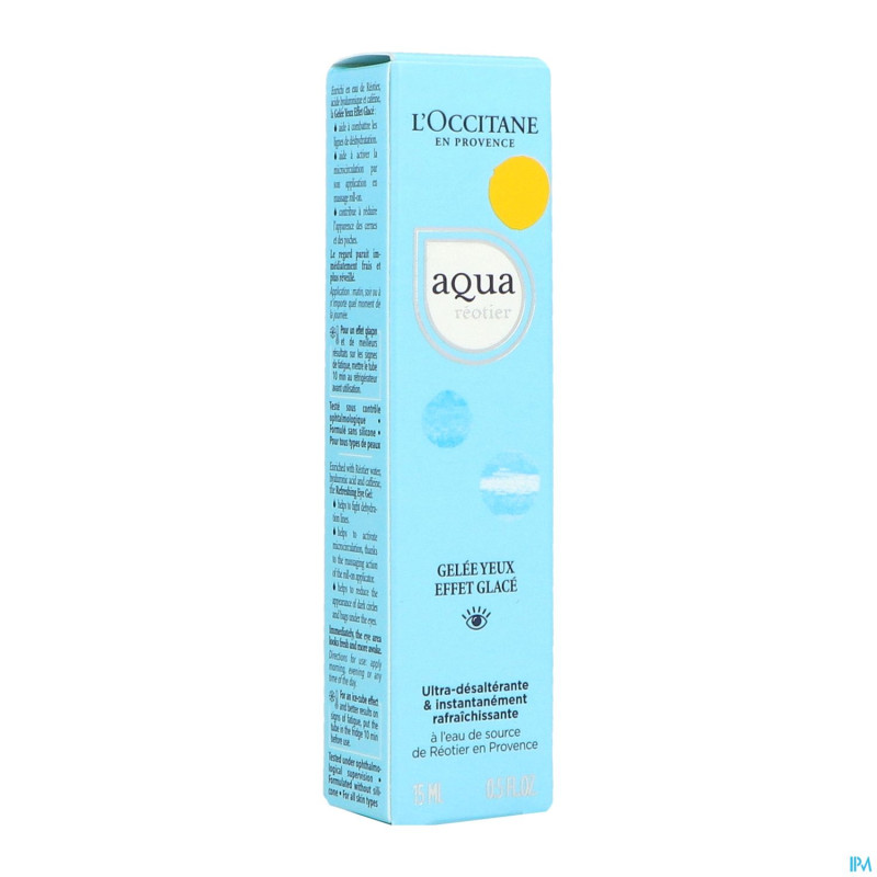 L'occitane roll-on aqua reotier eye gel    15ml