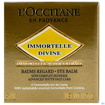 L'occitane immortelle baume yeux divine    15ml