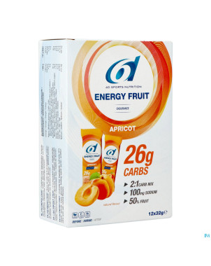 6d energy fruit apricot    12x32g