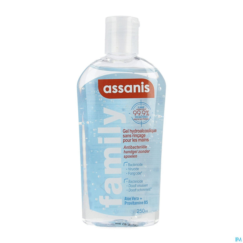 Assanis gel hydroalcoolique flip top    250ml