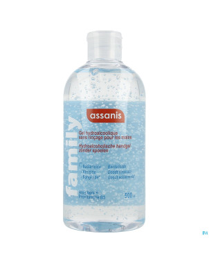Assanis gel hydroalcoolique flip top 500ml