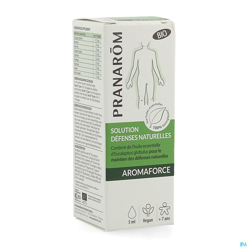 Pranarom aromaforce sol. defense naturel. bio 5ml