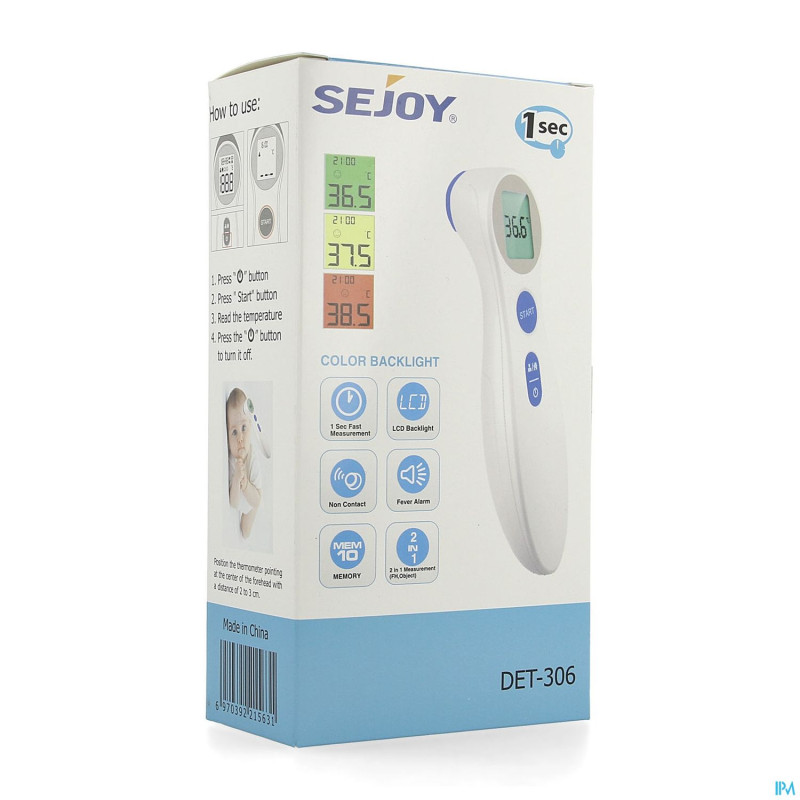 Sejoy thermometre infrarouge s/contact