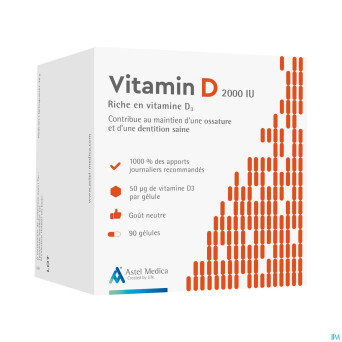 Astel vitamin d 2000iu    caps 90