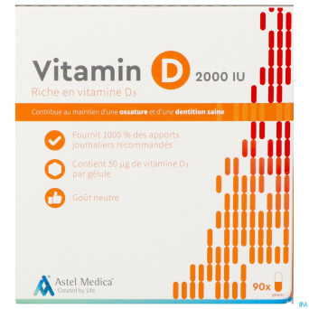 Astel vitamin d 2000iu    caps 90
