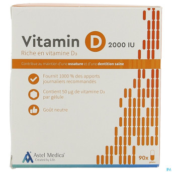 Astel vitamin d 2000iu    caps 90