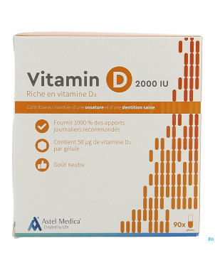 Astel vitamin d 2000iu    caps 90