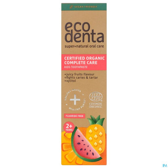 Eco denta dentifr.bio fruit enf&aloe vera xyl.75ml