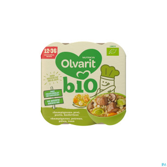 Olvarit bio 12-36m champign. poireau pates veau
