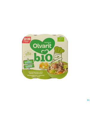 Olvarit bio 12-36m champign. poireau pates veau