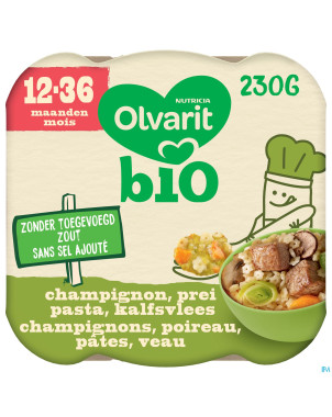 Olvarit bio 12-36m champign. poireau pates veau