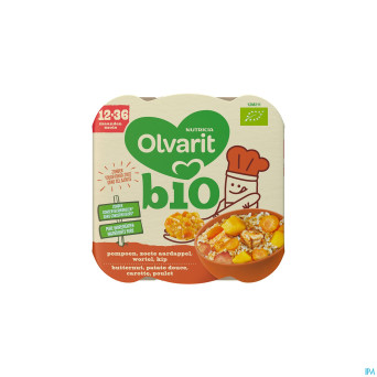 Olvarit bio 12-36m buttern.pat.douce carot. poulet